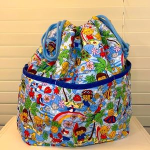 Cute Quilted Hawaiian Print Diaper/Travel Bag.